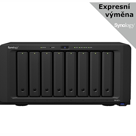 Synology DiskStation DS1821+, 8-bay NAS, CPU QC AMD Ryzen V1500B 64bit, RAM 4GB, 4x USB 3.0, 2x eSATA, 4x GLAN