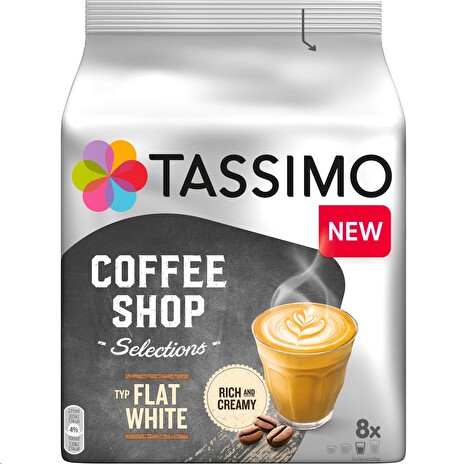 Kávové kapsle TASSIMO Flat White 220 g, 8 ks