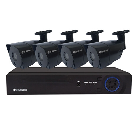 Kamerový set Securia Pro NVR4CHV5-B IP, 5Mpx, 4 kamery, PoE NVR, černá