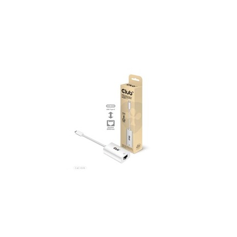 Club3D Adaptér aktivní USB 3.2 typ C na LAN (Gigabit Ethernet - 1Gb), 20cm