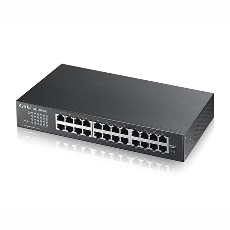 ZYXEL 24xGb fanless rack switch GS1100-24E v3