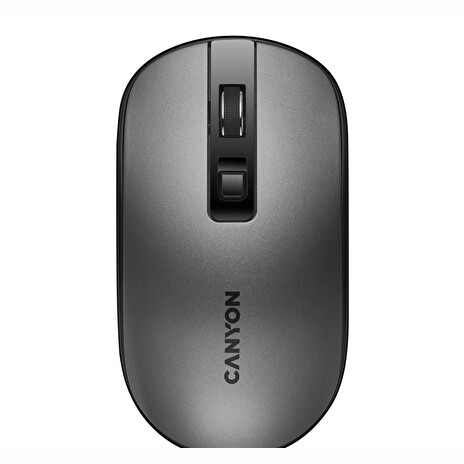 CANYON myš MW-18DG, optická, tichá, s bezdrátovým nabíjením 300mAh, 4.tl., až 1600 DPI, perleťově šedá