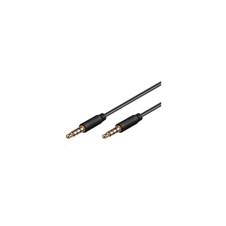 PREMIUMCORD Kabel Jack 3.5mm 4 pinový M/M 2m pro Apple iPhone, iPad, iPod