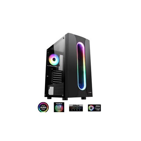 1stCOOL SAURON ARGB LED fan, skrinka ATX, USB3.0, čierna