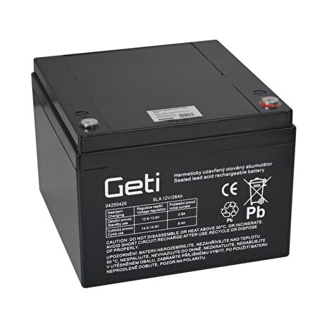 Baterie olověná 12V 28Ah Geti