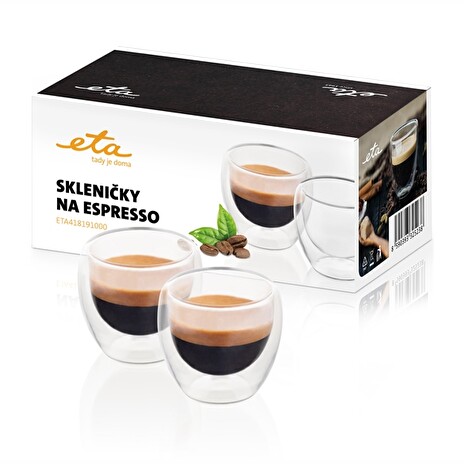 Sklenice ETA na espresso 4181 91000, 80 ml, 2 ks