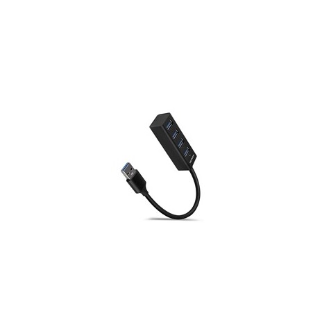 AXAGON HUE-M1A, 4x USB 3.2 Gen 1 MINI hub, kovový, kabel USB-A 20cm