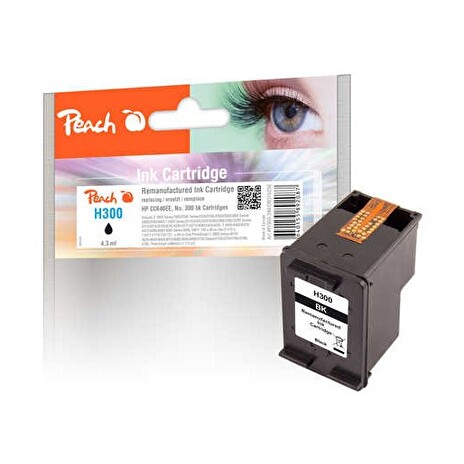 PEACH kompatibilní cartridge HP CC640EE No.300, Black, 4,3 ml