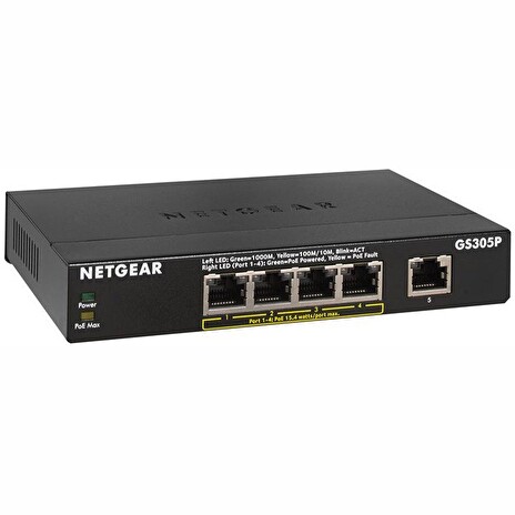 Netgear 5PT GE UNMANAGED SWITCH POE+