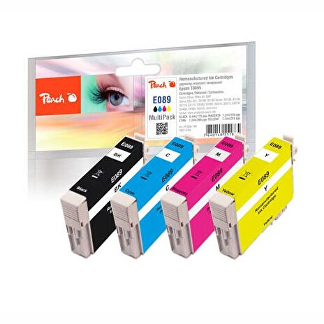 PEACH kompatibilní cartridge Epson T0895 MultiPack 1x Black, Cyan, Magenta, Yellow, 1x8,4 ml, 3x7,2 ml