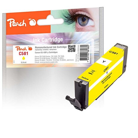 PEACH kompatibilní cartridge Canon CLI-581, yellow, 5,6 ml