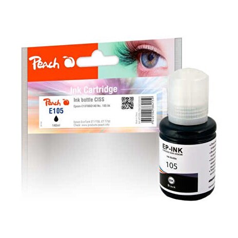 PEACH kompatibilní cartridge Epson No. 105, black, 140ml