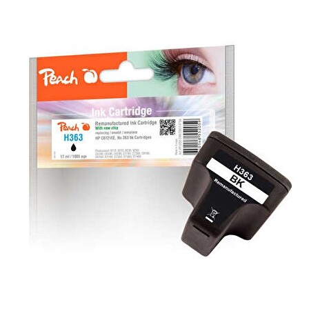PEACH kompatibilní cartridge HP C8721EE No.363, Black, 17 ml