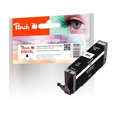 PEACH kompatibilní cartridge Canon CLI-551XL, photo black, 11 ml
