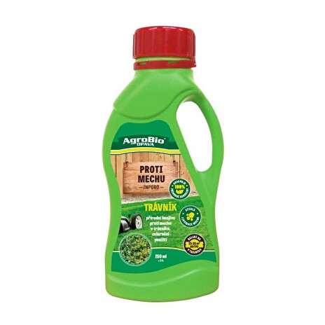 Trávníkové hnojivo proti mechu AGROBIO Inporo 250ml