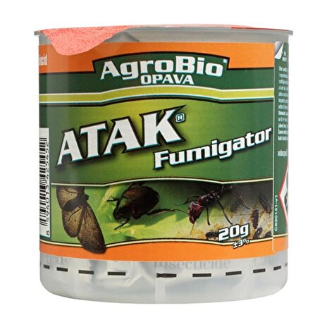 Přípravek proti hmyzu a roztočům AgroBio ATAK Fumigator 20g