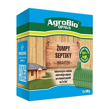 Přípravek k rozkladu organických nečistot v žumpách a septicích AgroBio Inbakter 3x100g
