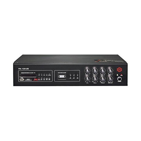 Zesilovač SHOW PA-120UB, 1 x 120W/4 Ω, 25 V, 70 V nebo 100 V, zabudovaný rekordér