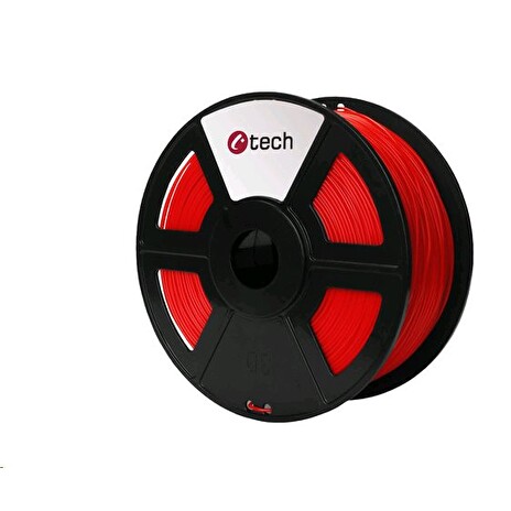 C-TECH Tisková struna (filament) ABS, 1,75mm, 1kg, flourescentní červená