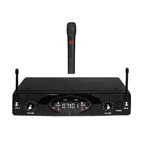 Mikrofon bezdrátový SHOW RUD-802R / 1 x U-899H, dvoukanálová sada, UHF