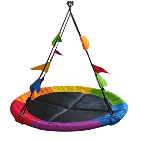 Houpačka 2Kids Toys Čapí hnízdo s vlajkami barevné