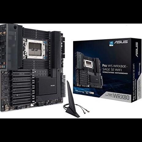 ASUS MB AMD WRX80 RyzenTR PRO extended-ATX workstation motherboard with Intel dual 10 G LAN, USB 3.2 Gen 2x2 Type-C