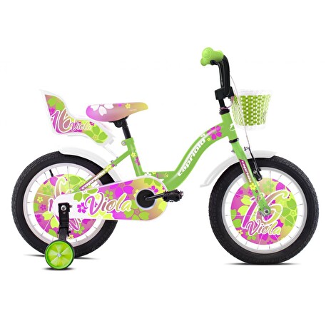 Dětské jízdní kolo Capriolo BMX 16" VIOLA růžovo-zelené