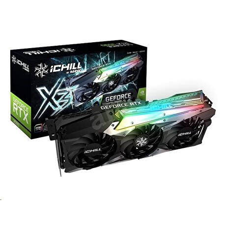 Inno3D Video Card GeForce RTX 3090 iChill X4 24GB GDDR6 384-bit 19.5Gbps 3xDP+HDMI