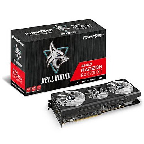 PowerColor AMD Radeon RX 6700XT Hellhound, 12GB 192bit GDDR6, 2424MHz / 16 GHz, PCI-E 4 3x DP, HDMI,Triple Fa