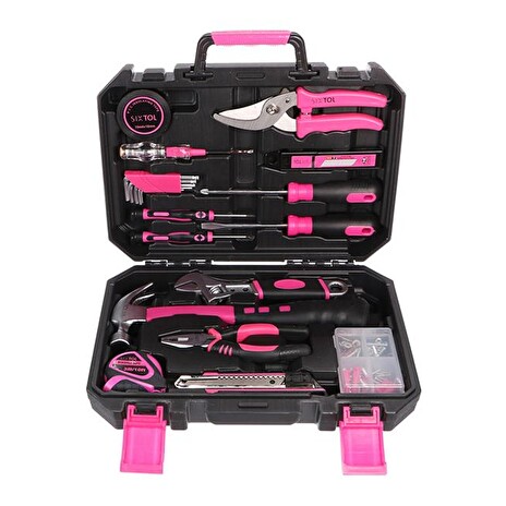 Sada nářadí SIXTOL SX3026 HOME PINK 88 88ks