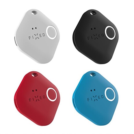Lokátor FIXED Smile PRO Smart tracker, 4-PACK, černý, bílý, modrý, červený
