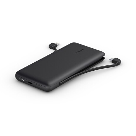 Belkin BOOST CHARGE™ USB-C Power Delivery PowerBanka, 10000mAh, s integrovanými kabely, černá