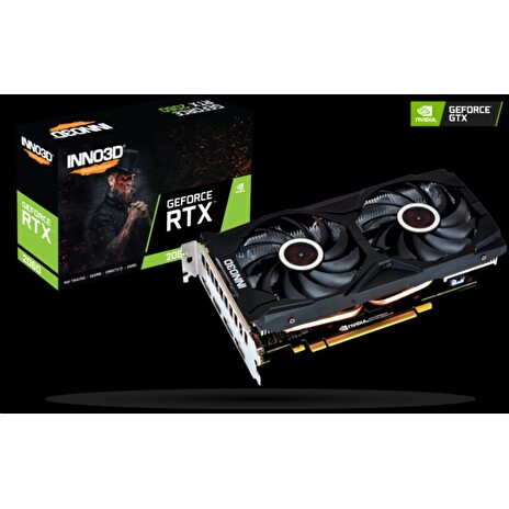 Inno3D Video Card GeForce RTX 2060 Twin X2 6GB 192bit GDDR6 3xDP HDMI