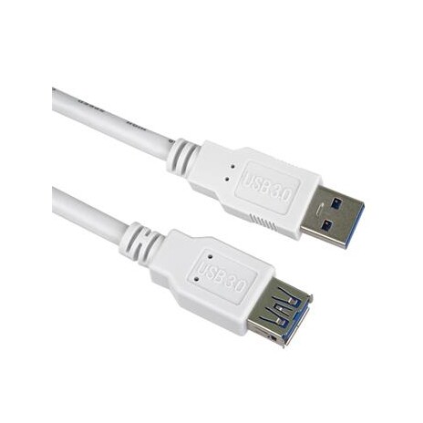 PremiumCord Prodlužovací kabel USB 3.0 Super-speed 5Gbps A-A, MF, 9pin, 2m bílá