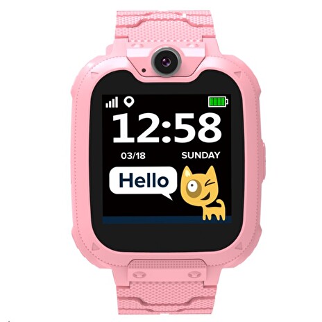 CANYON smart hodinky Tony KW-31 PINK,1,54" GSM, microSIM, 32MB paměť, kamera 0.3Mpx, volání, 7 her, microSD slot