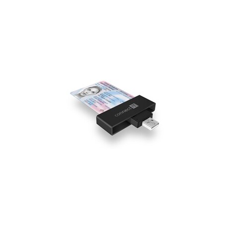 CONNECT IT USB čtečka eObčanek a čipových karet, černá