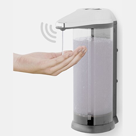 Dávkovač Compactor mýdla na zeď, bateriový, bezdotykový černý plast / chrom, 510 ml