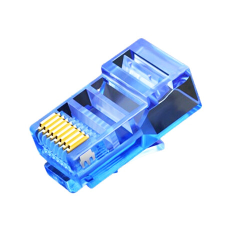 W-Star Konektor UTP RJ45 lanko/licna, pozlacený 3u, Cat5e, modrá, 10ks