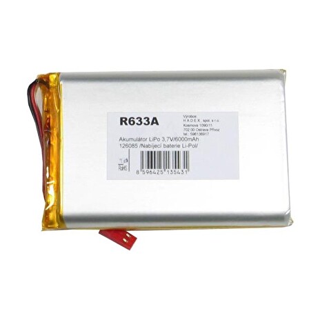 Baterie nabíjecí Li-Pol 3,7V/6000mAh 126085 Hadex