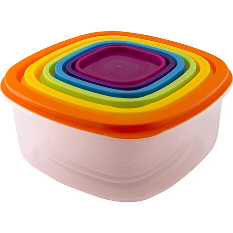 Sada Lamart LT6029 6 ks dóz, čtverec, Rainbow