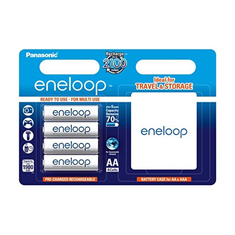 Baterie AA (R6) nabíjecí 1.2V/1900mAh Eneloop PANASONIC 4ks + box