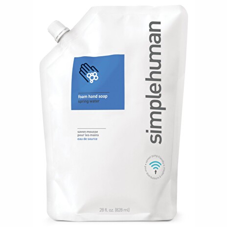 Pěnové mýdlo Simplehuman hydratační – 828 ml, náhradní náplň s vůní spring water