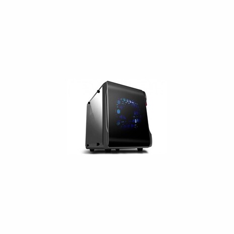SPIRE skříň POWERCUBE 715, micro ATX, průhledná bočnice, bez zdroje, černá