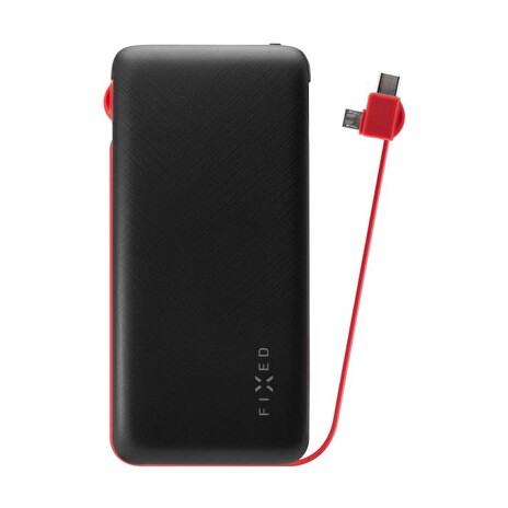 Powerbanka FIXED ZEN 10 000 s kabelem microUSB/USB-C, 10 000mAH, černá