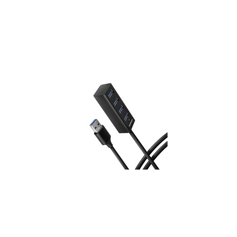 AXAGON HUE-M1AL, 4x USB 3.2 Gen 1 MINI hub, kovový, kabel USB-A 1.2m