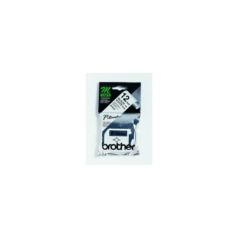 Brother - M-K231BZ, bílá/černá (12mm, nelaminovaná)