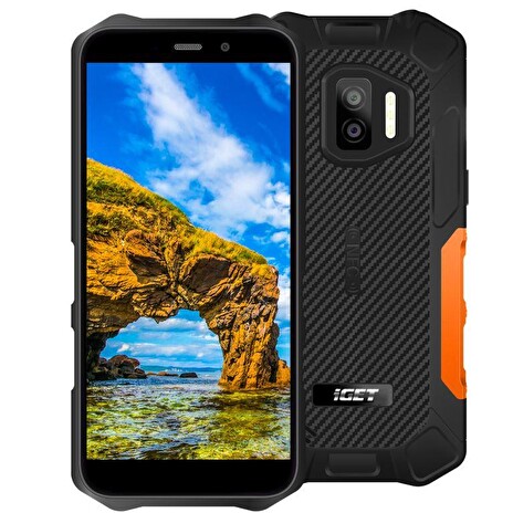 iGET WP12 Pro Orange odolný telefon, 5,5" HD+IPS, 4GB+64GB, 4000 mAh, Android 11, MIL-STD-810G