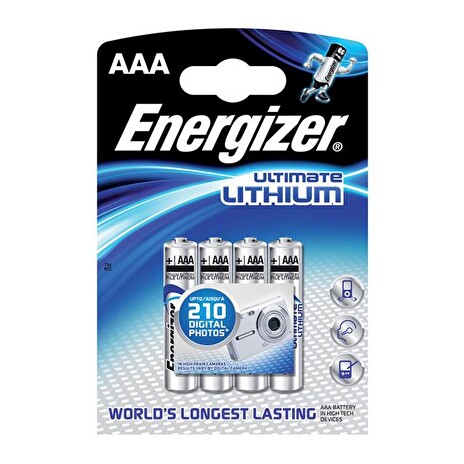 Baterie lithiová AAA R03 1,5V ENERGIZER Ultimate 4ks / blistr