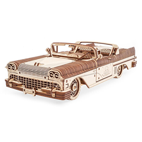 Hračka Ugears 3D dřevěné mechanické puzzle VM-05 Auto (50's convertible)
