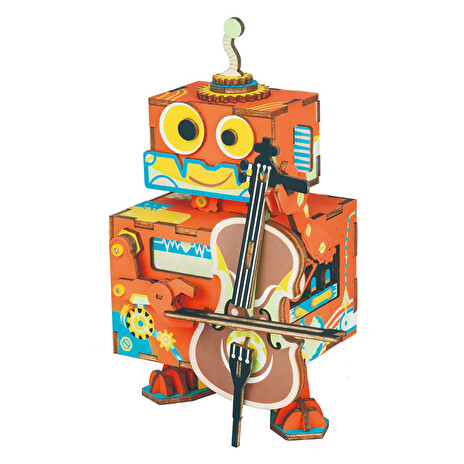 Hrací skříňka Robotime 3D skládačka Muzikální robůtek